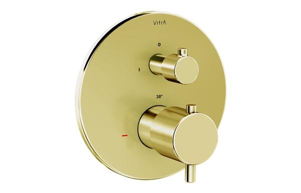 VitrA Origin Integrated Thermostatic Shower Mixer Valve - Soft Gold